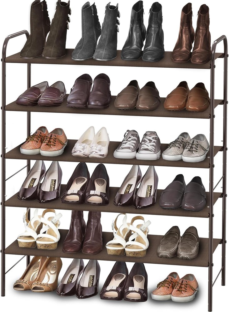Bronze 5-Tier Shoe Rack Organizer for Space-Saving Storage