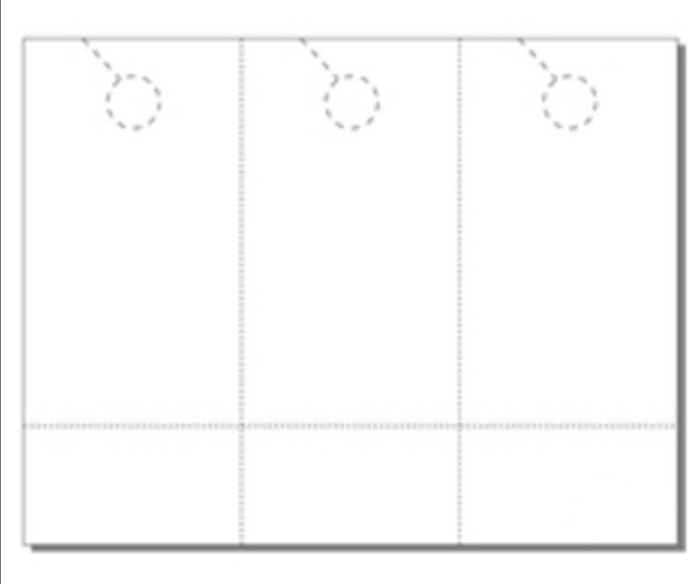 Perforated Coupon Door Hanger, 3-Up on 8.5x11