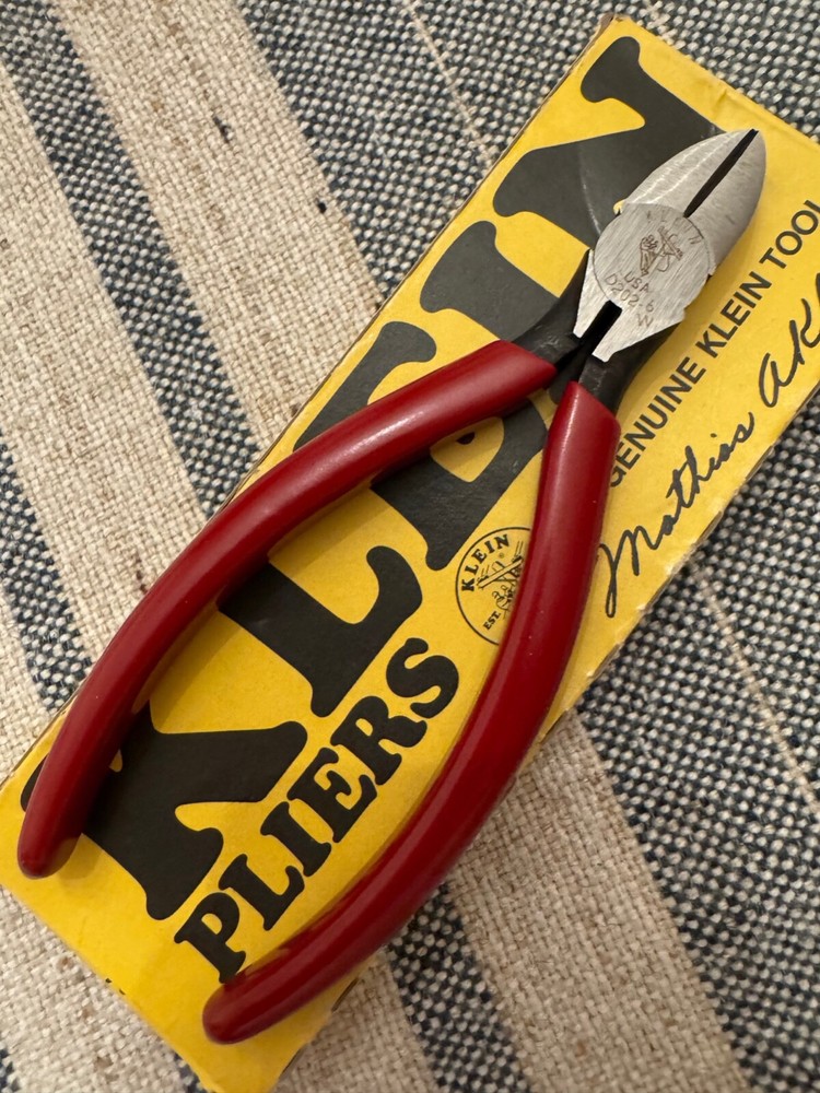 NOS Klein Tools D202-6 Standard Diagonal Cutting Pliers Tapered Nose - USA