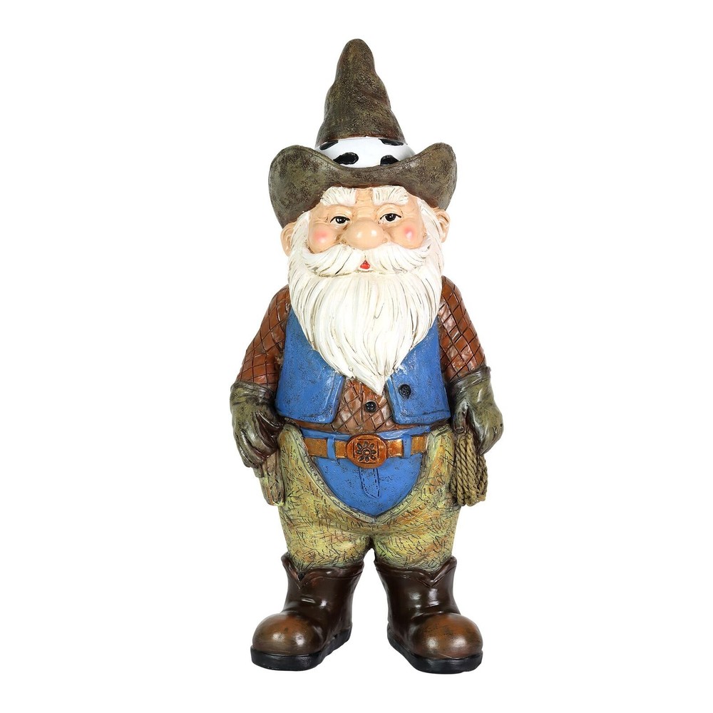 Bronco Billy Cowboy Gnome Garden Statue 6 x 13.5 Inches