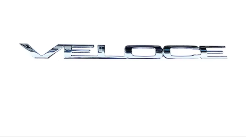 Car Metal Letter VELOCE silver Styling Decorative Stickers For Alfa Romeo 2pcs