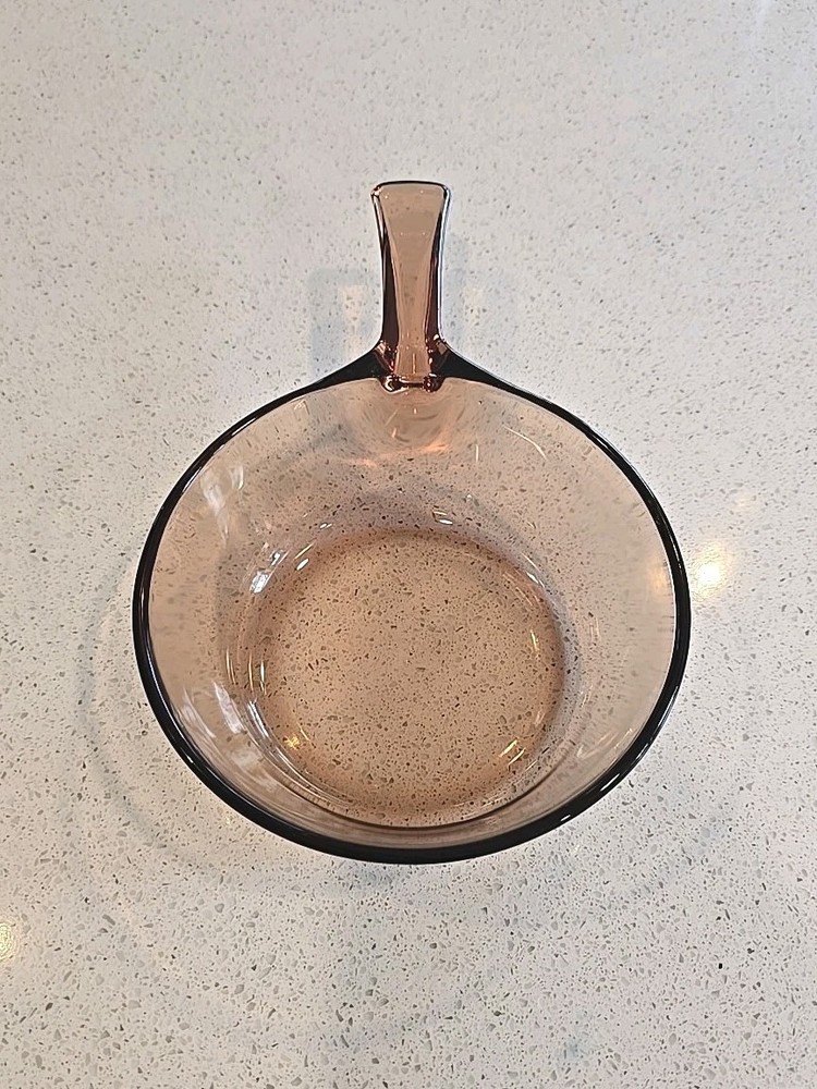 Vtg Corning Ware VISION Amber Brown Glass .5 Liter Small Sauce Pan No Lid