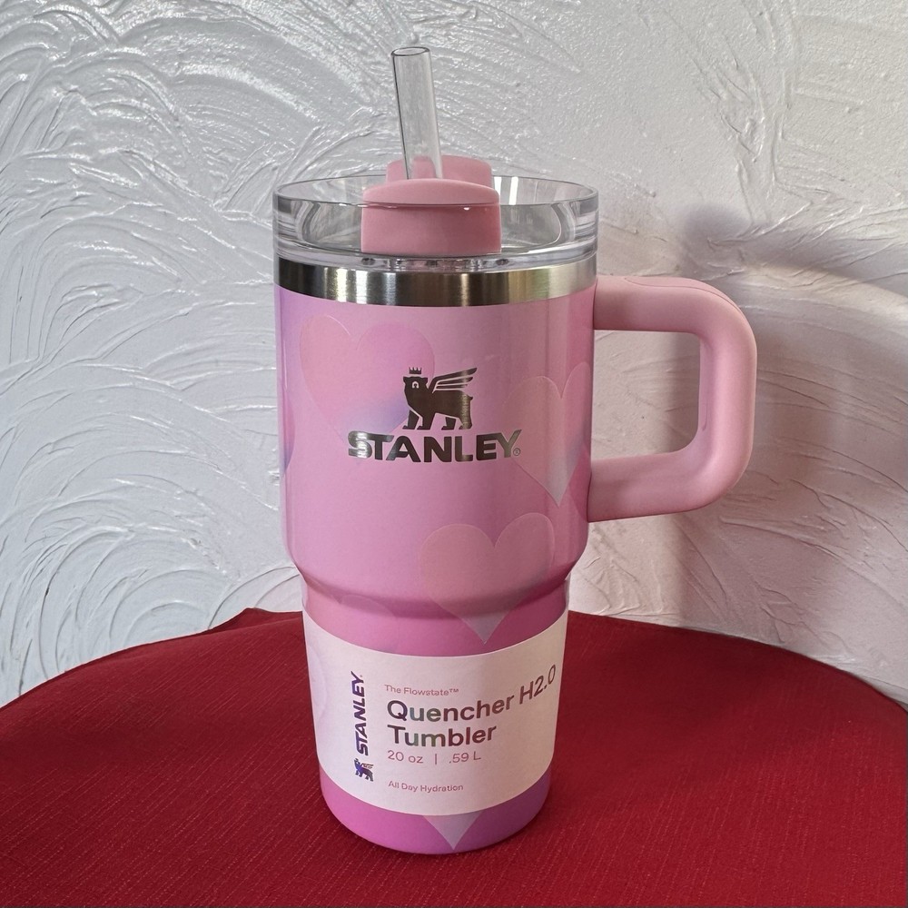 NEW Target Stanley Valentines Day 20 oz Tumbler Powder Pink Heart Gradient