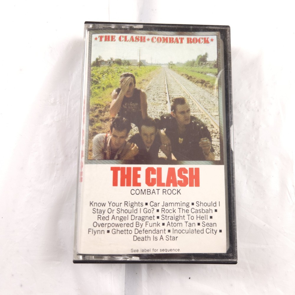 The Clash, Combat Rock, 1982 CBS Inc. Cassette Tape Punk Rock Music Vtg