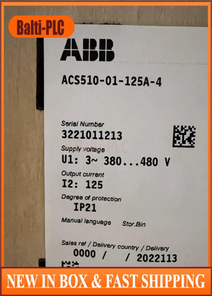 1PCS NEW ACS510-01-125A-4 ABB Frequency Converter ACS510-01-125A-4 No Keypad