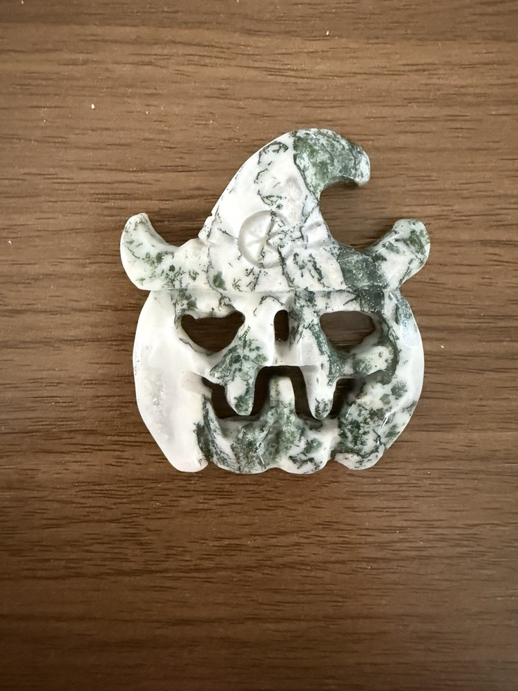 Moss Agate Pumpkin Carving
