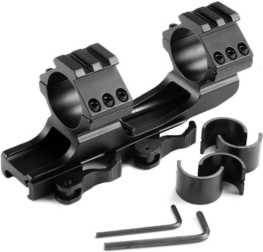 Quick Release QD Scope Mount 1 INCH/30mm Cantilever Rings Fit Picatinny Rail