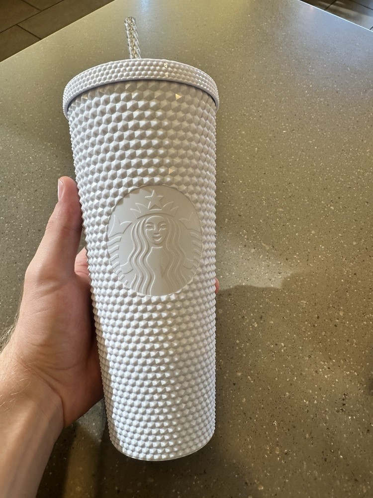 Starbucks 24oz Matte White Studded Venti Tumbler Cold Cup - Limited Sale-image