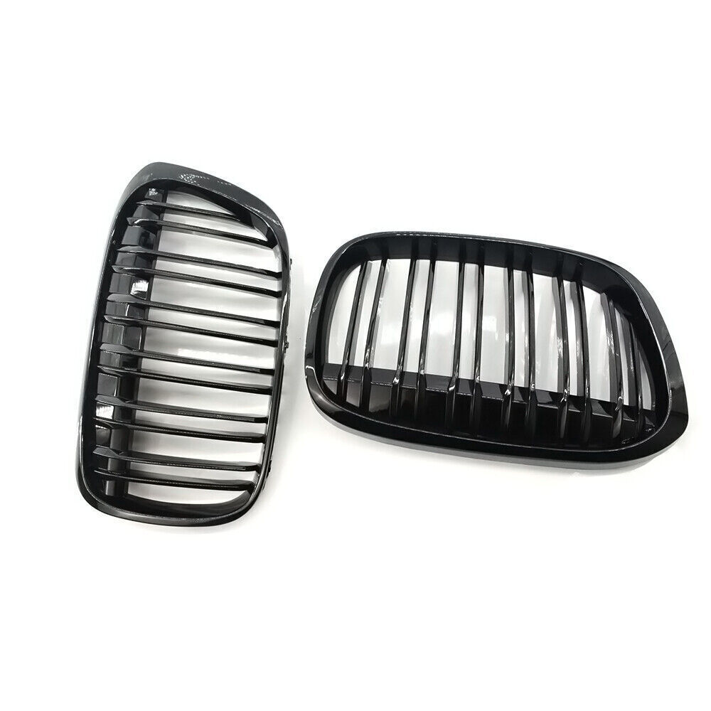 Shiny Black Twin Slat Car Front Kidney Grille Grill Fit for BMW F48 F49 X1 16-17