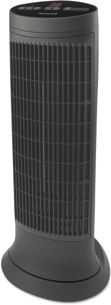 1500W Black Oscillating Ceramic Tower Heater for Fast Warmth