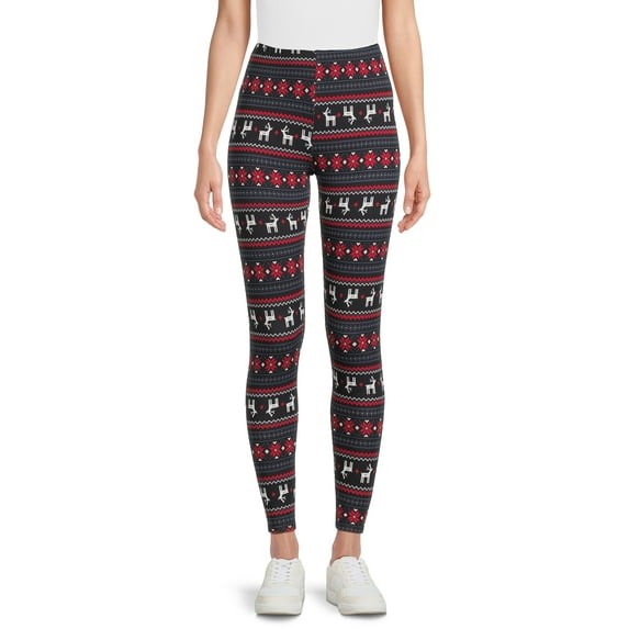 No Boundaries Juniors Holiday Print Leggings Fairisle Size XXL (19)