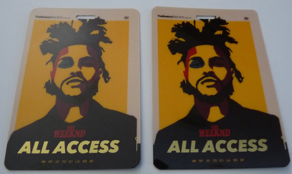 Weeknd King Of The Fall Concert Tour All Access Backstage Pass Laminate D2