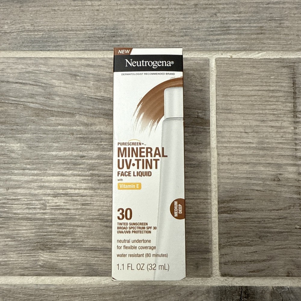 Neutrogena PureScreen Mineral UV Tinted Face Sunscreen with Vitamin E Deep Medium Shade