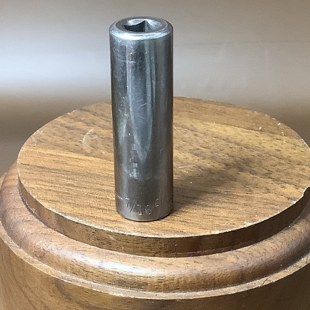 Vintage Craftsman 1/4 Inch Drive 7/16 SAE Deep Socket 6pt USA Made 43578-G1