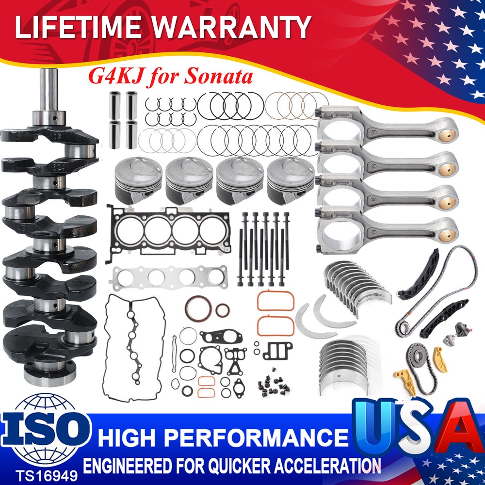 G4KJ 2.4L Engine Rebuild Overhaul Kit Crankshaft/Con Rod/Bearing For HYUNDAI KIA