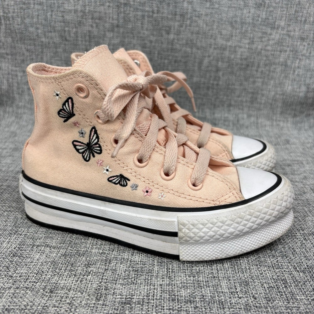 Converse Chuck Taylor All Star Eva Lift Butterflies High Top Sneakers Kids Sz 11