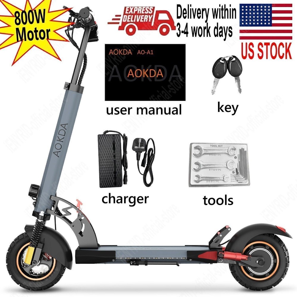 Foldable 10in Electric Scooter with Dual Suspension 28mph Commuting Speed