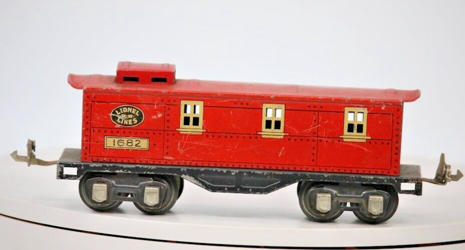 Vintage Lionel 1682 Red Prewar Train Car with Windows