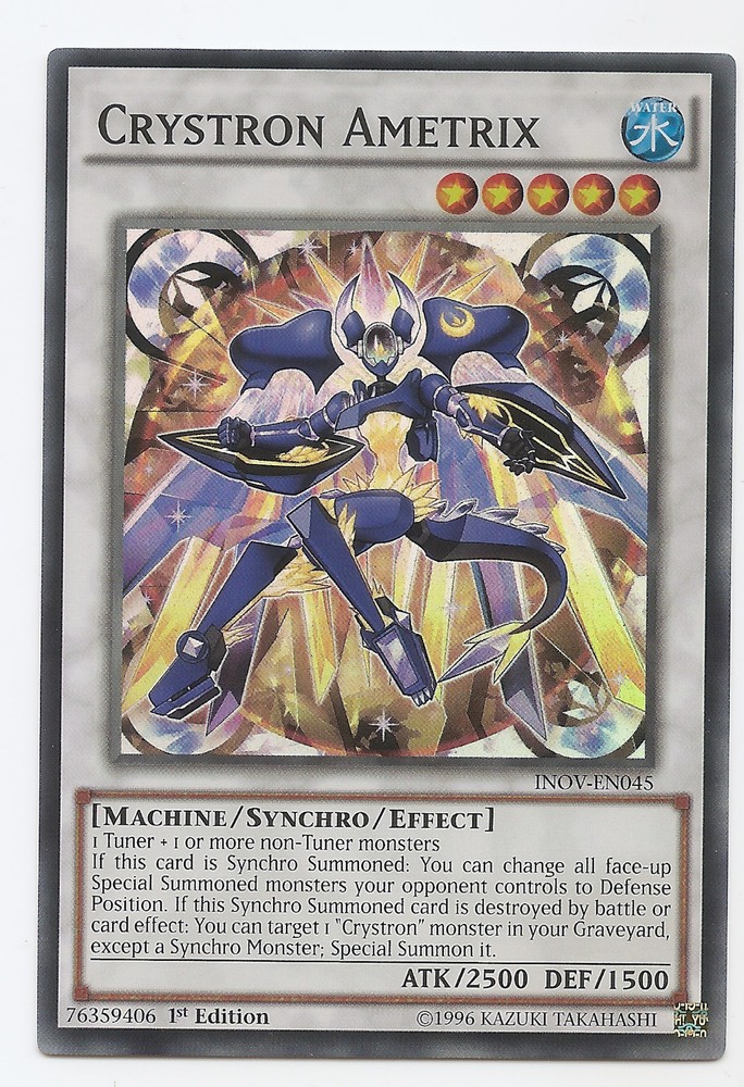 Crystron Ametrix INOV-EN045 Super Rare 1st Edition YuGiOh Card Mint