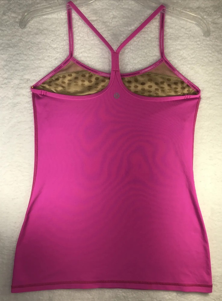 LULULEMON Women's Racerback Tank Pink Workout Train Yoga Gym Size 8