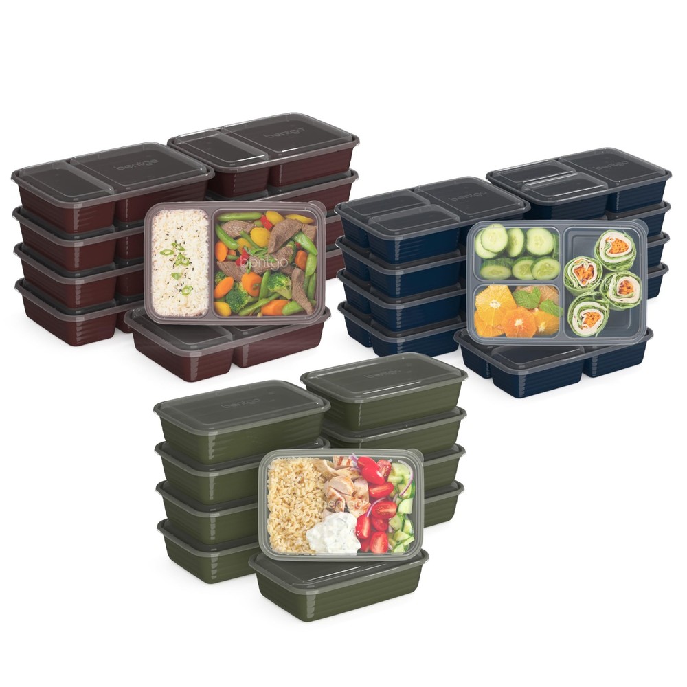 60-Piece Meal Prep Kit with Reusable 1 & 2-Compartment Food Containers for Easy Storage