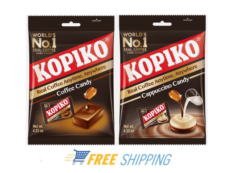 Kopiko Coffee & Cappuccino Candy Set Hard Candy Variety Pack Free Ship