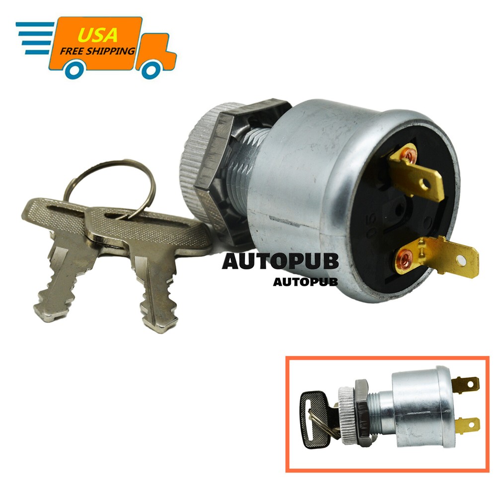 For Ezgo Golf Cart Key Switch 2 Terminal 81 &Up Gas-Electric Ignition Switch