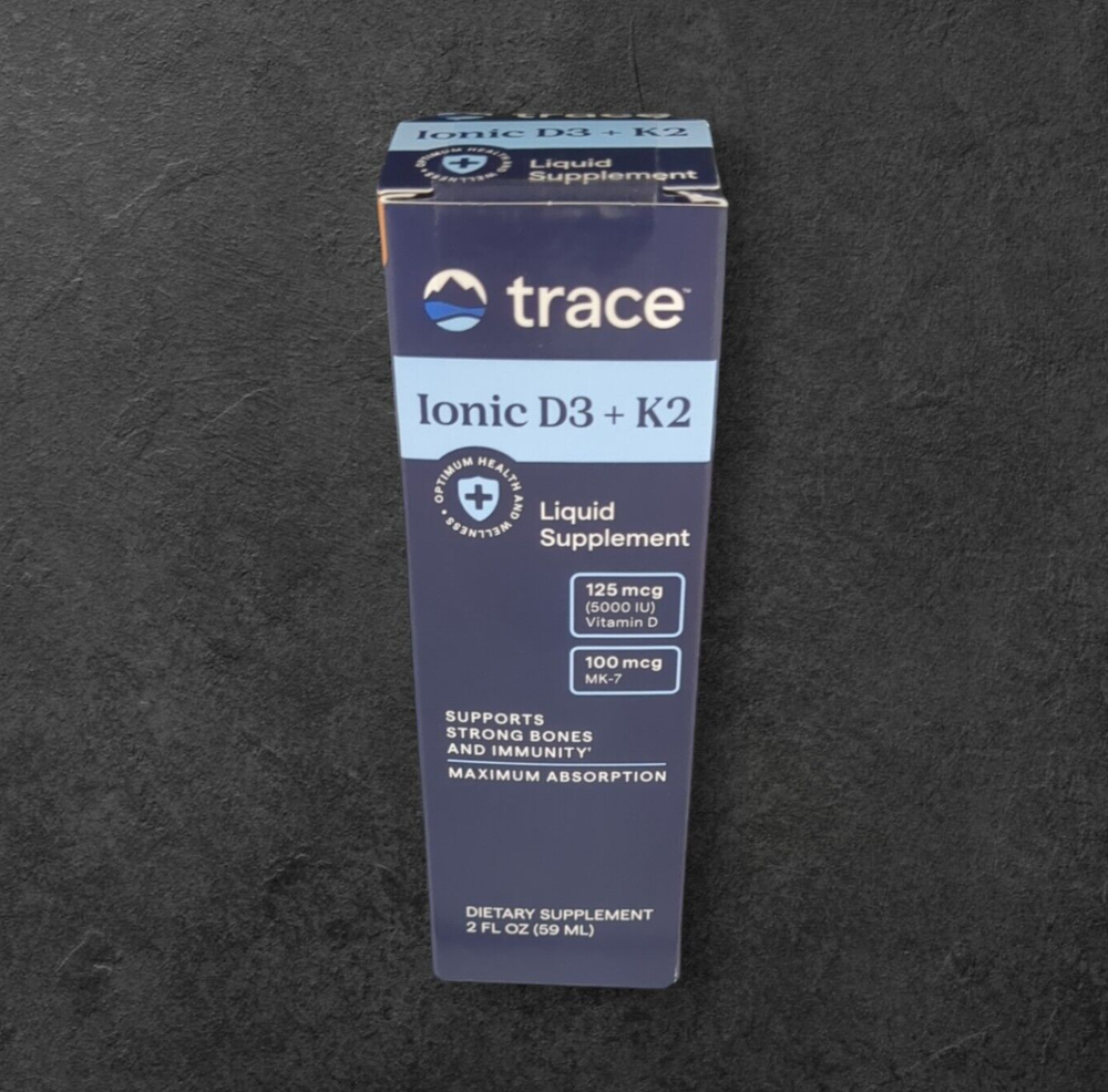 Trace Minerals Ionic D3 + K2 Liquid Supplement Drops 2 fl oz