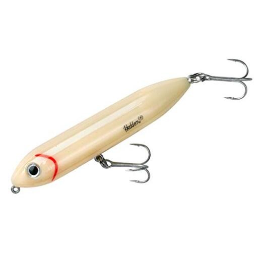 Super Spook Jr Topwater Lure for Saltwater Freshwater Fishing Bone 1/2 oz