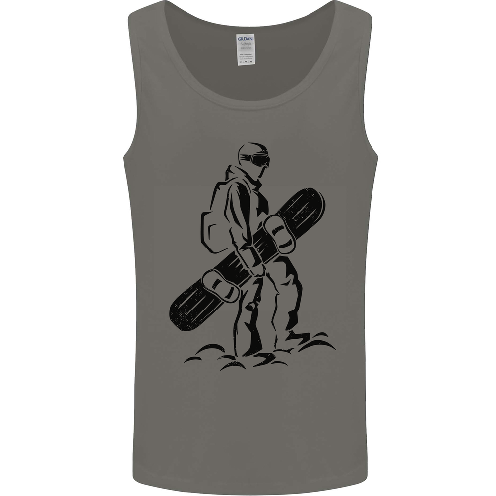 A Snowboarder Snowboarding Winter Sports Mens Vest Tank Top
