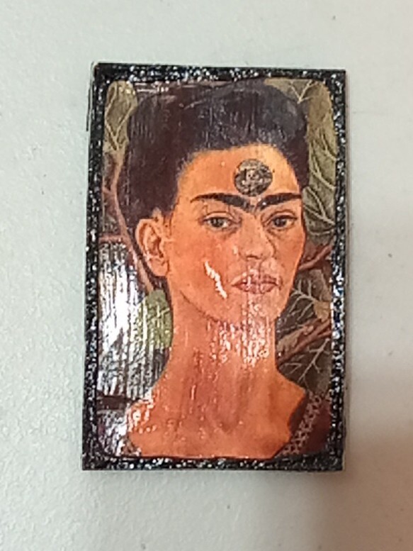 Retro Frida Kahlo Diego  Rectangle Magnet
