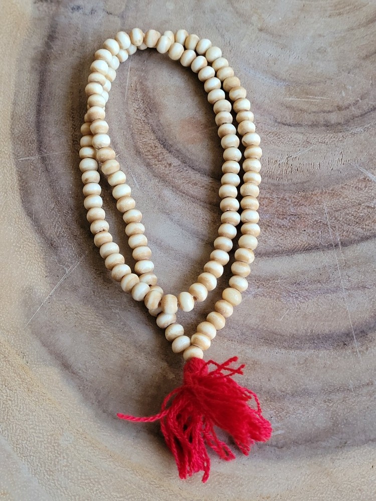 Buffalo Bone 108 8.5mm Buddhist Prayer Beads Tibetan Mala Necklace