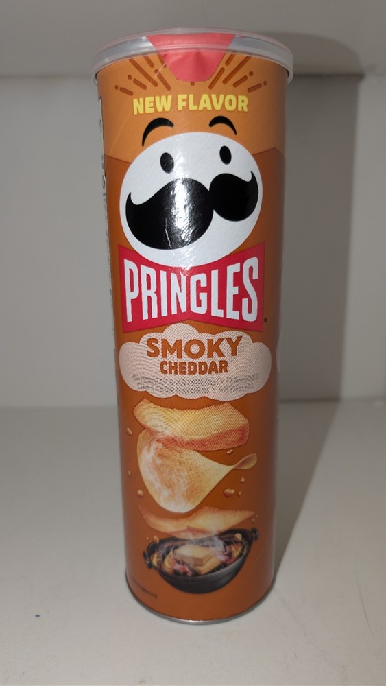 NEW LIMITED EDITION PRINGLES SMOKY CHEDDAR POTATO CRISPS CHIPS 5.5 OZ CANISTER