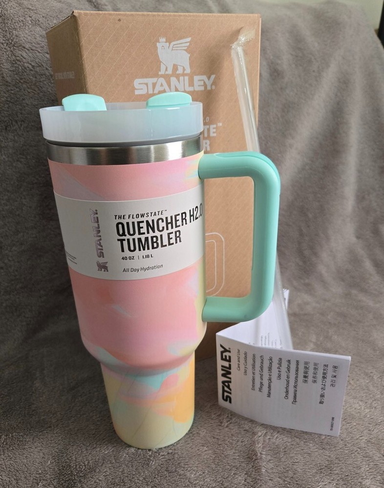 Stanley Warm Serene Brushstrokes Flowstate Quencher H2.0 40 oz Tumbler