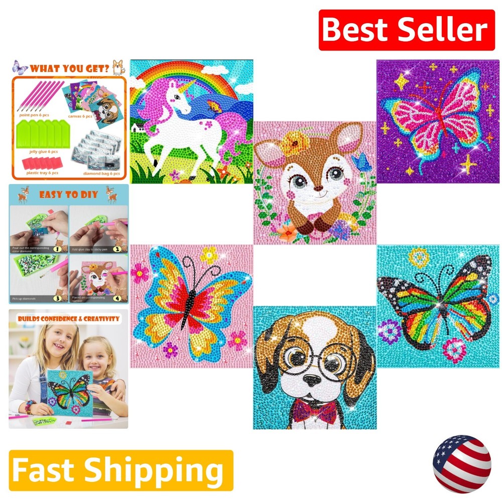 Easy Painting Art Craft Set for Kids - 6 Pack - Develop Practical Skills