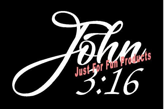 John 3:16 Vinyl Decal Christian Bible Religious car truck truck sticker window