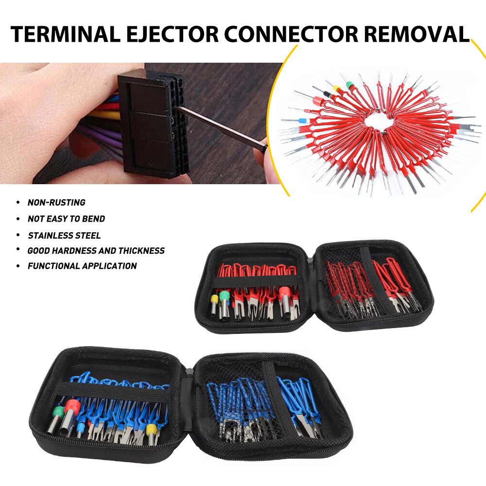 41x Pin Extractor Tool Terminal Ejector Connector Removal Kit w/ Protective Bag