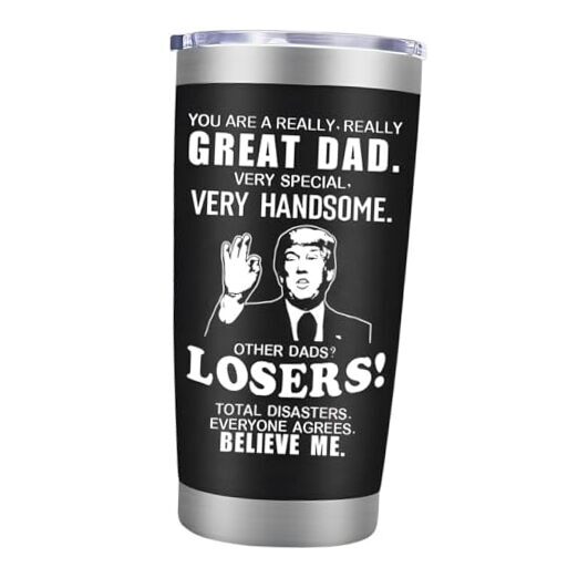 Fathers Day Dad Gifts from Daughter Son,Dad Birthday Gifts,Fathers A Black 20oz-image