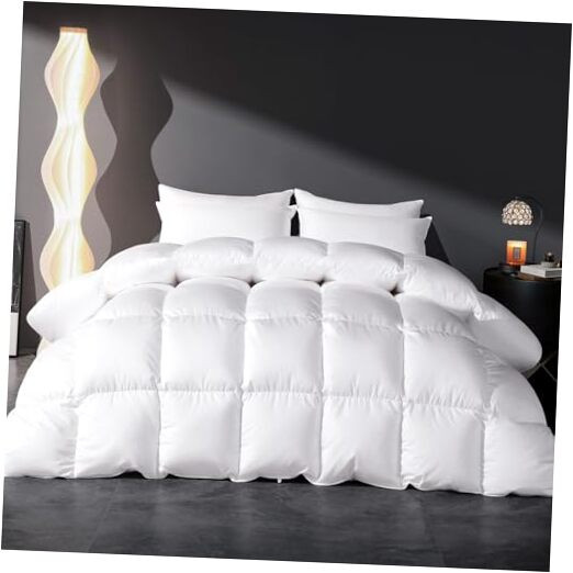 Feather Down Fiber Comforter Full Size Duvet Insert, Ultra Soft Luxury All