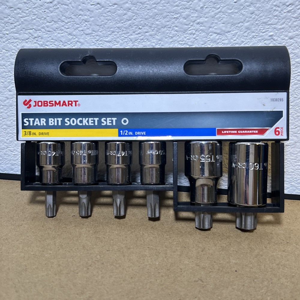 Jobsmart 6 Piece Star Bit Socket Set 3/8 & 1/2