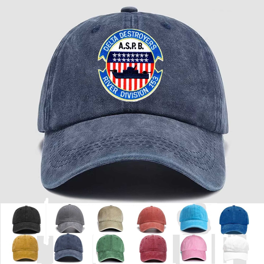 Custom Embroidered Hat RIVDIV 153 River Division, Veteran Cap, Trucker Hat, Gift