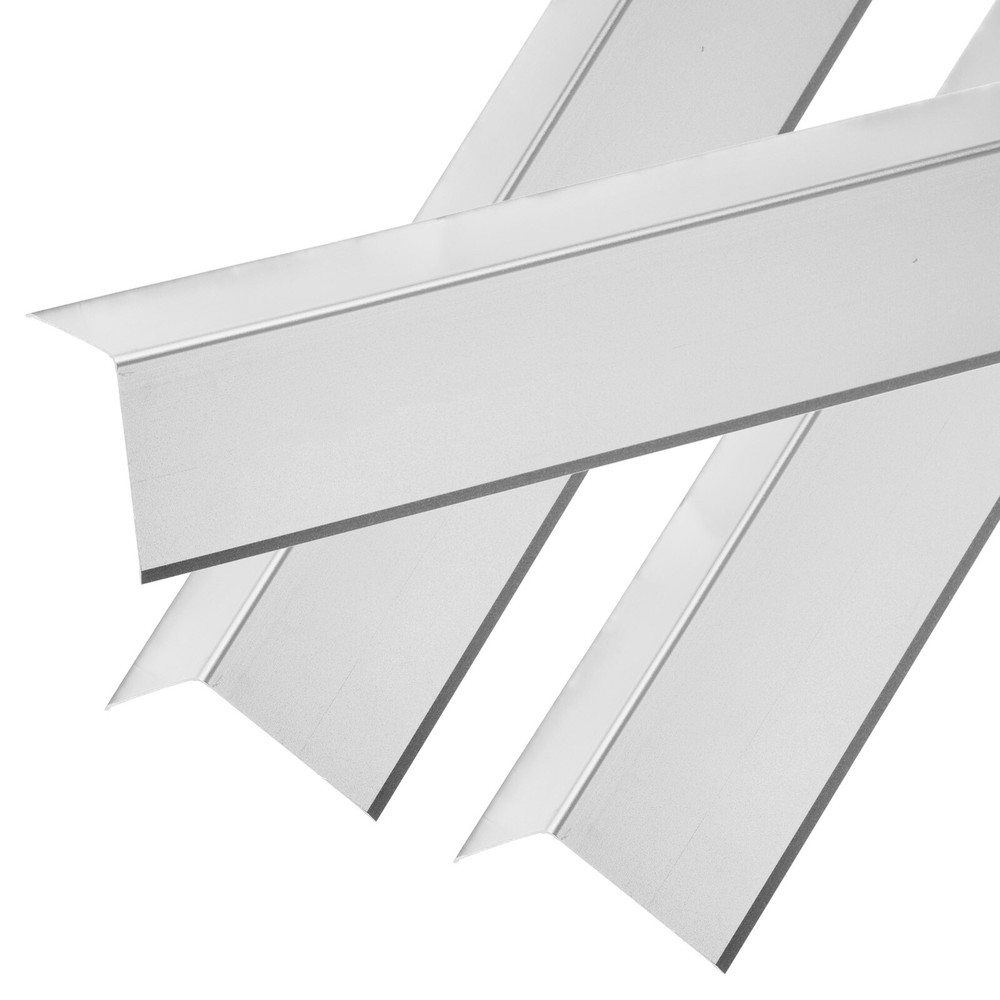 3 Pcs Aluminum Wall Corner Protectors L Molding Corner Guards, Silver