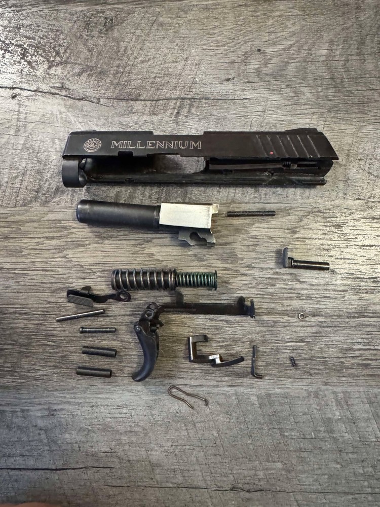 USED OEM TAURUS PT140 BLUED SLIDE BARREL LOWER PARTS TRIGGER EJECTOR .40 CAL