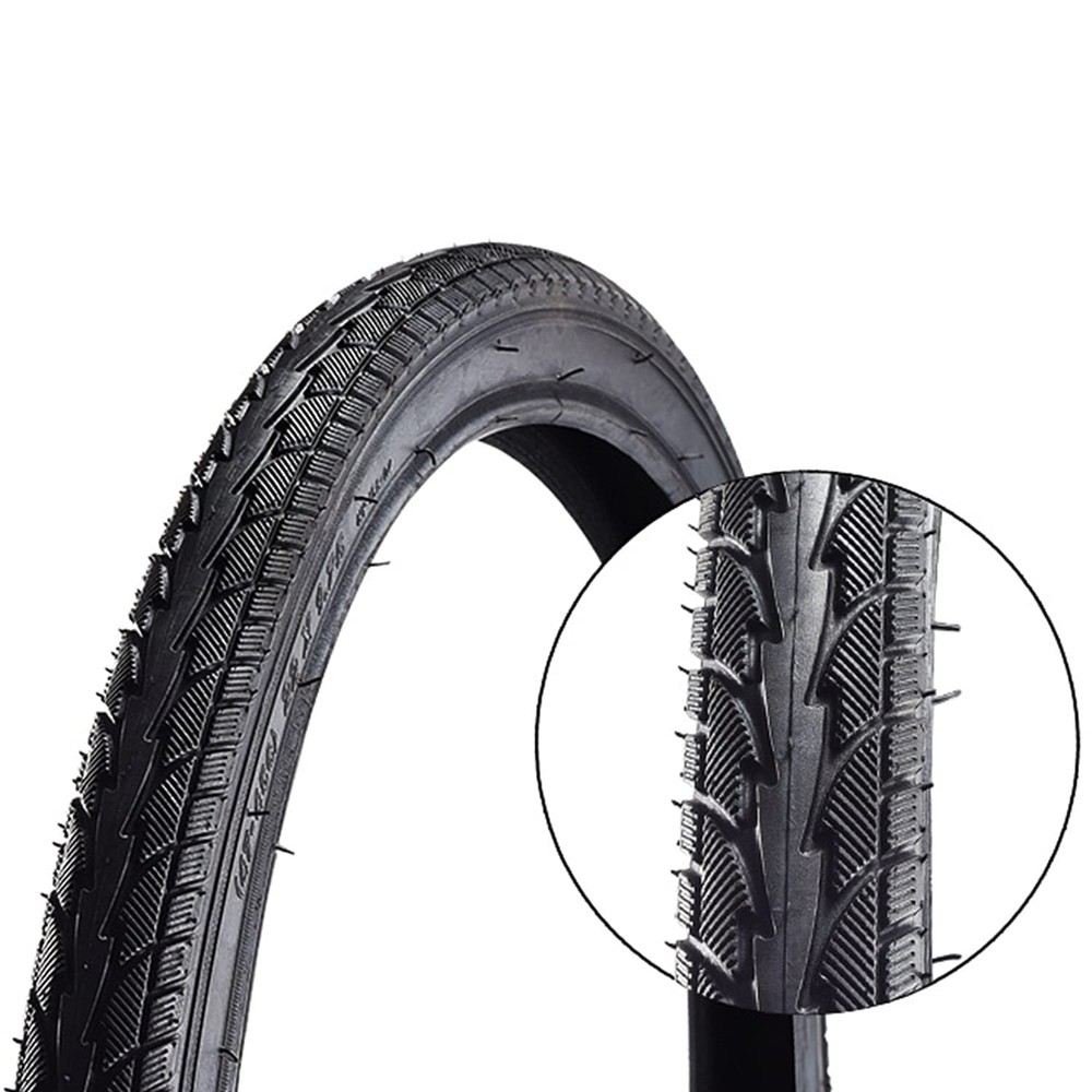 Mountain and Cruiser Bike Tires with Smooth Tread and Puncture Guard