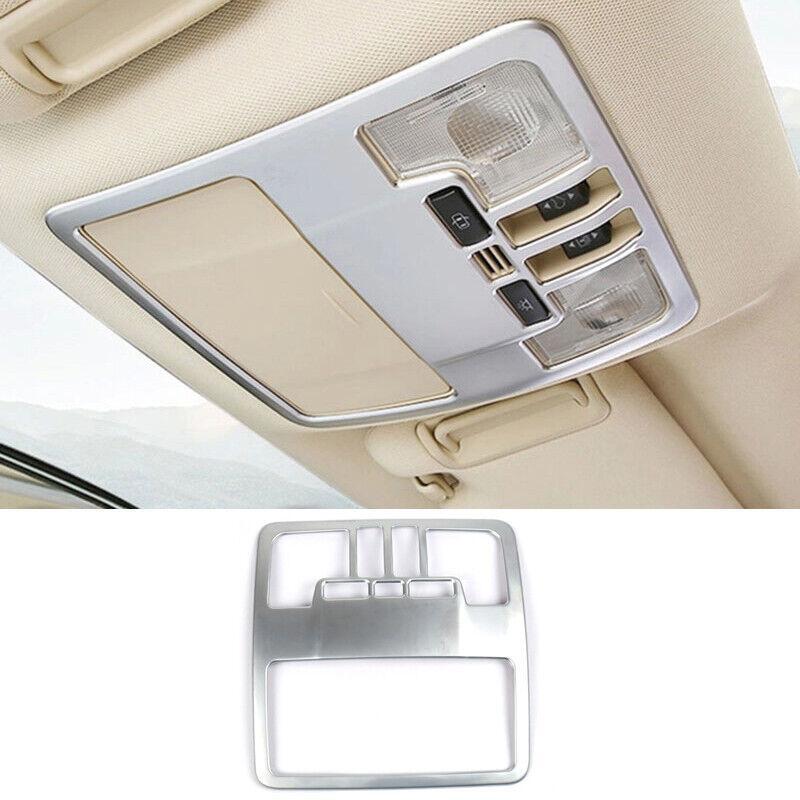 Silver Car Roof Read Light Decor Cover Trim 1pcs For Toyota Highlander 2014-2019