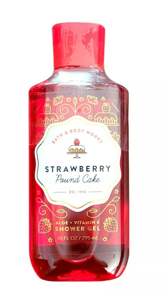 Strawberry Pound Cake Body Wash Gel Bath & Body Works 10 fl oz/295mL