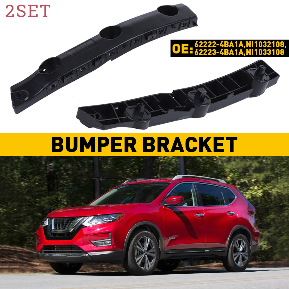 2014-2019 Nissan Rogue Front Bumper Bracket Set of 4 Beam Mount Supports