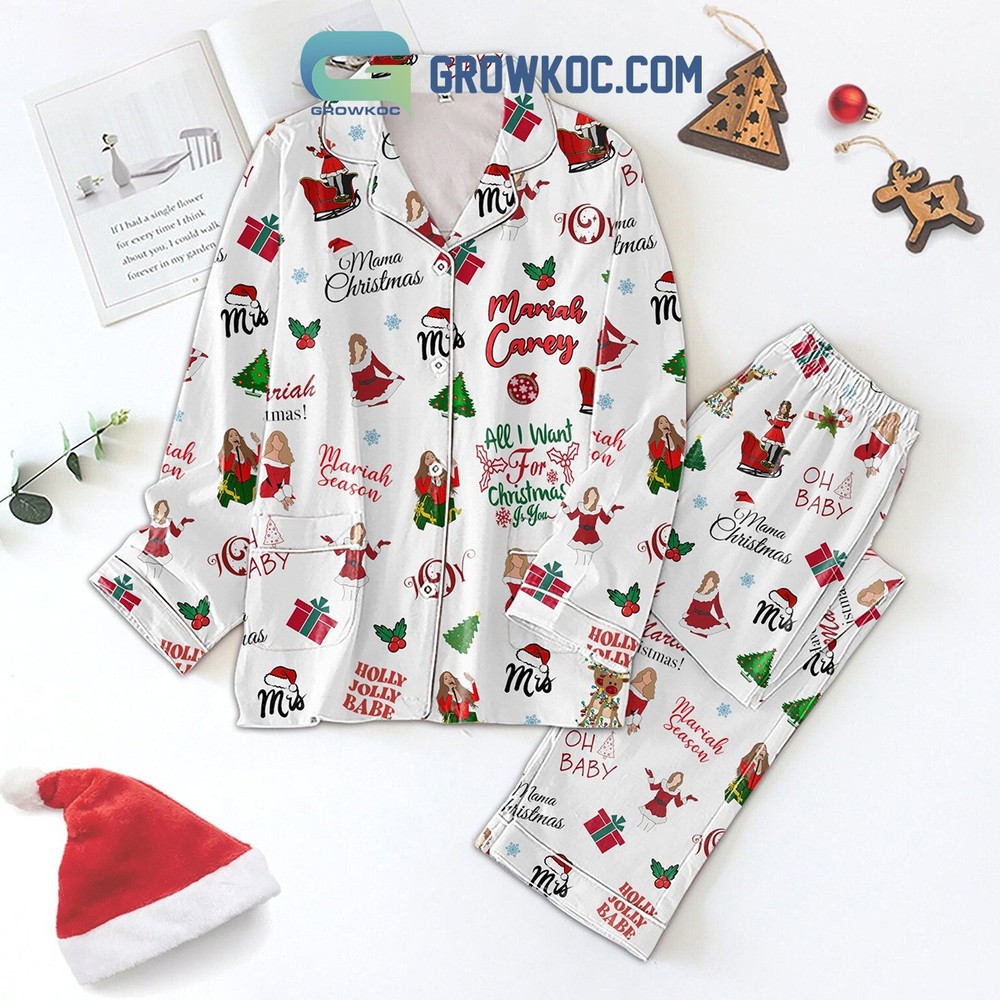 Mariah Carey Christmas Holly Jolly Pajama Set for Women