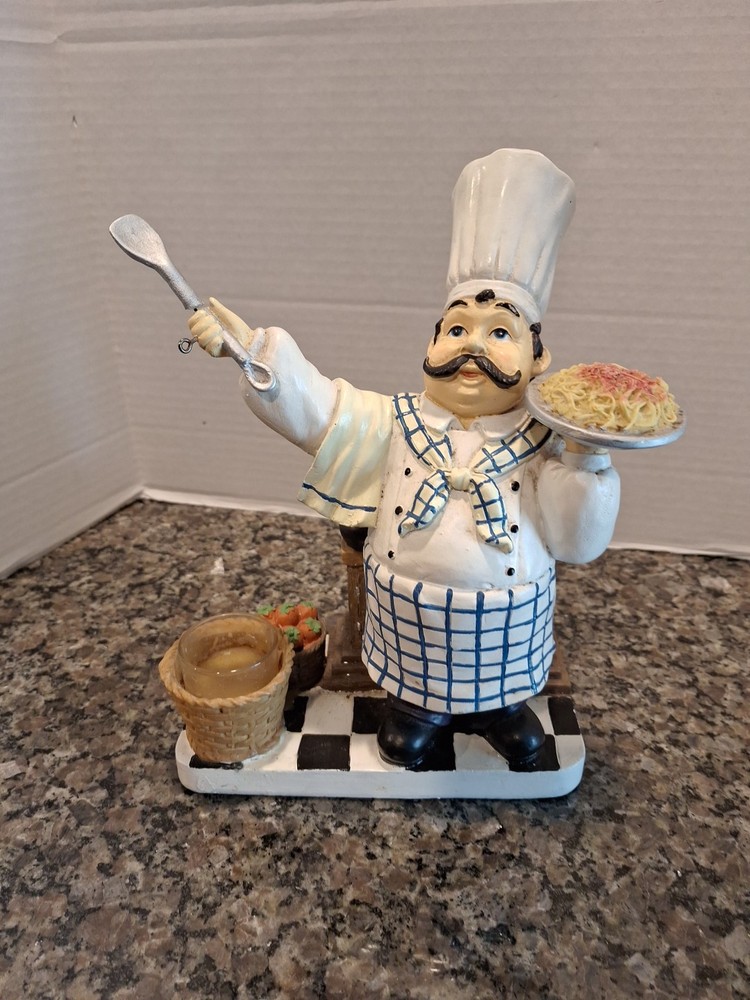 Italian Chef Spaghetti Wax Warmer Tea Light Candle Holder  