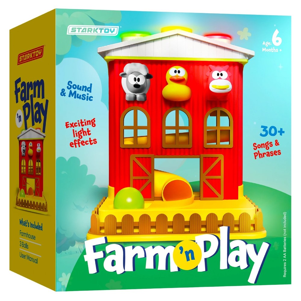 Farm 'n Play Pound A Ball Barn House, Interactive Fun Learning Toy, 6+ Month old